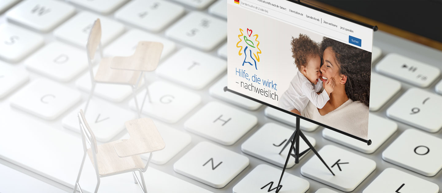 Tastatur mit Miniaturleinwand